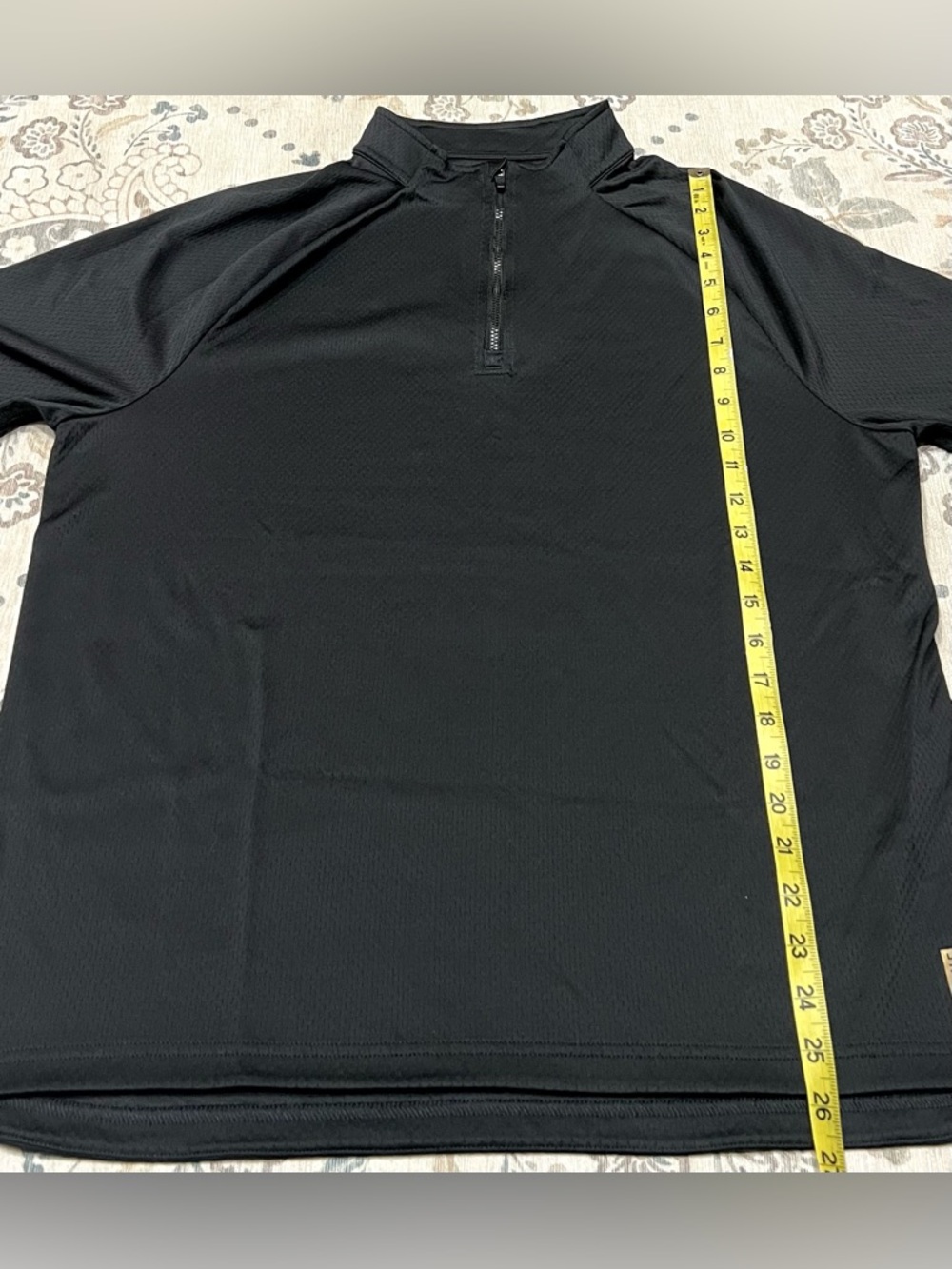 RHONE Men’s 1/4 Zip Pullover Black Size Medium - Picture 7 of 8